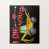 Ich sage dir Backhoe Valentine Puzzle (Vertikal)