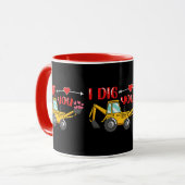 Ich sage dir Backhoe Valentine Tasse (Vorderseite Links)