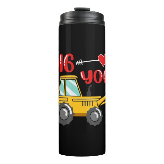 Ich sage dir Backhoe Valentine Thermosbecher (Vorderseite)