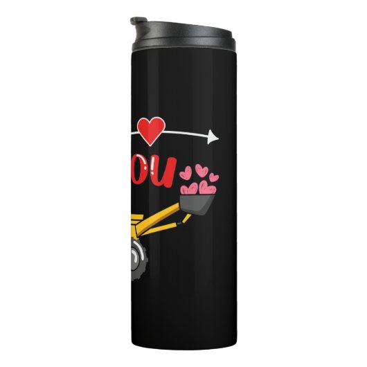 Ich sage dir Backhoe Valentine Thermosbecher (Nach rechts gedreht)