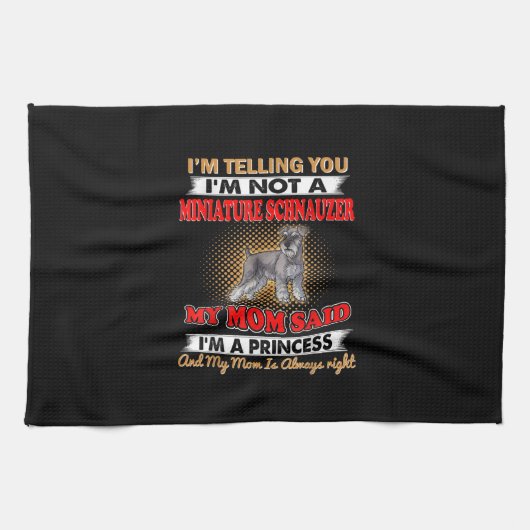 Ich sage dir, ich bin kein kleiner Schnauzer Geschirrtuch (Horizontal)