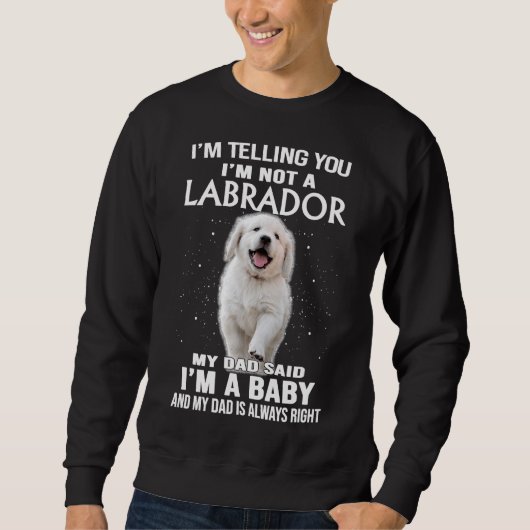 Ich sage dir, ich bin kein Labrador Hund Sweatshirt (Vorderseite)