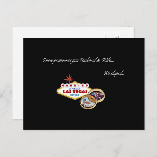 Ich sage euch jetzt Ehemann & Ehefrau, Wir haben u Ankündigungspostkarte (Vorne/Hinten)