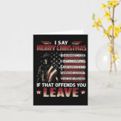 Ich sage frohe Weihnachten Gott segne Amerika ich Karte (Gelbe Blume)