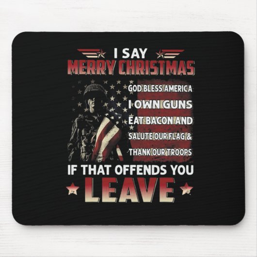 Ich sage frohe Weihnachten Gott segne Amerika ich Mousepad (Vorne)