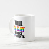 Ich sage "Homosexuell" und schütze die Transsrecht Kaffeetasse (Vorderseite Links)