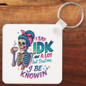 Ich sage IDK eine Menge... Schlüsselanhänger (Rückseite)