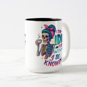 Ich sage IDK eine Menge... Zweifarbige Tasse (VorderseiteRechts)