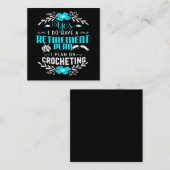 Ich sage Ja mit Crocheting Quadratische Visitenkarte (Vorne/Hinten)