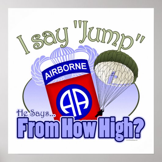 Ich sage "Jump" [82. Im Flugzeug] Poster (Vorne)