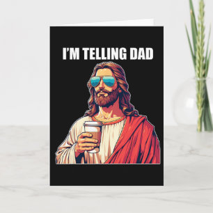 Ich sage Papa T-Shirt Lustig Religiös Christlich J Karte