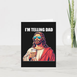 Ich sage Papa T-Shirt Lustig Religiös Christlich J Karte