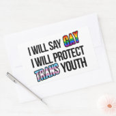 Ich sage "schwul" und werde "trans-Jugend" schütze Rechteckiger Aufkleber (Umschlag)