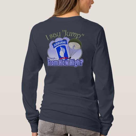 Ich sage Sprung [173. im Flugzeug] T-Shirt (Rückseite)