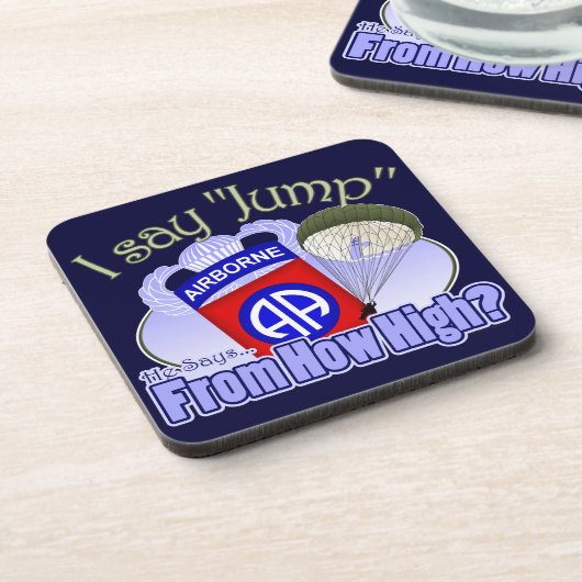 Ich sage Sprung [82. im Flugzeug] Untersetzer (Linke Seite)