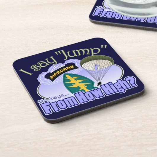 Ich sage Sprung [besondere Kräfte] Untersetzer (Linke Seite)