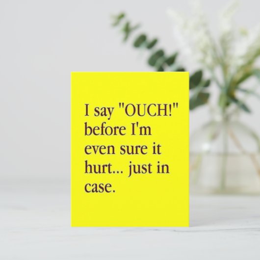 ICH SAGE VIEL, BEVOR ICH SELBST SICHER BIN, DASS E POSTKARTE (Stehend Vorderseite)