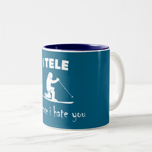 Ich sage, weil ich dich hasse zweifarbige tasse (VorderseiteRechts)