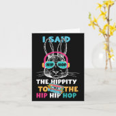 Ich sagte Angesagt den Hippity-Hip Hop Hop Bunny F Karte (Gelbe Blume)