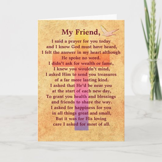 Ich sagte ein Gebet -- inspirierend Grußkarte Karte (Vorderseite)