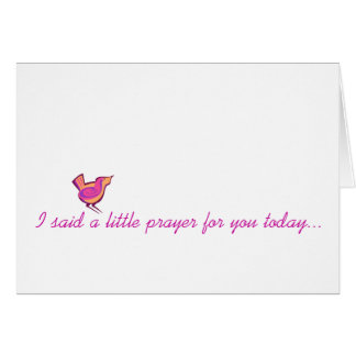 Ich sagte ein kleines Gebet…