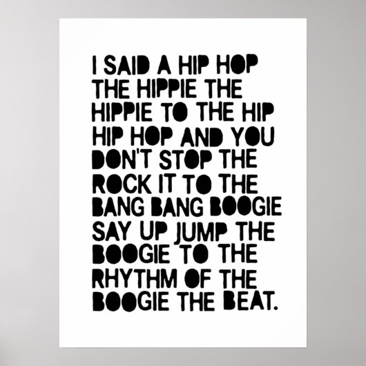 Ich sagte einen Hip Hop Poster (Vorne)