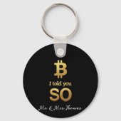 Ich sagte Ihnen, Bitcoin Ultimate Crypto Comeback Schlüsselanhänger (Rückseite)