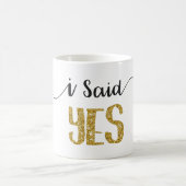 Ich sagte JA BrautTasse mit GoldGlitzer-Buchstaben Kaffeetasse (Mittel)