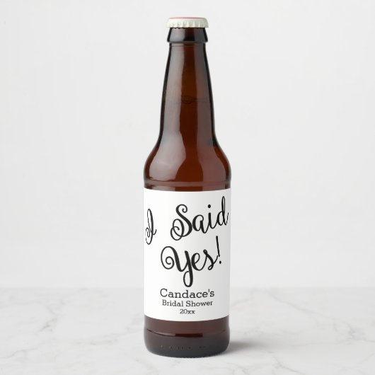 Ich sagte ja, modern bierflaschenetikett (Vorderseite)