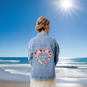 Ich sagte ja Niedlichen Vorschlag Rote Liebe Herz Jeansjacke