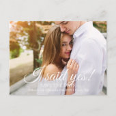 Ich sagte Ja | SAVE THE DATE Postkarte (Vorderseite)