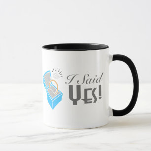Ich sagte ja! (Verlobungs-Ring-Kasten) Tasse