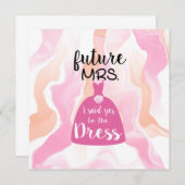 Ich sagte ja zu diesem Brautparty der Braut pink (Vorne/Hinten)