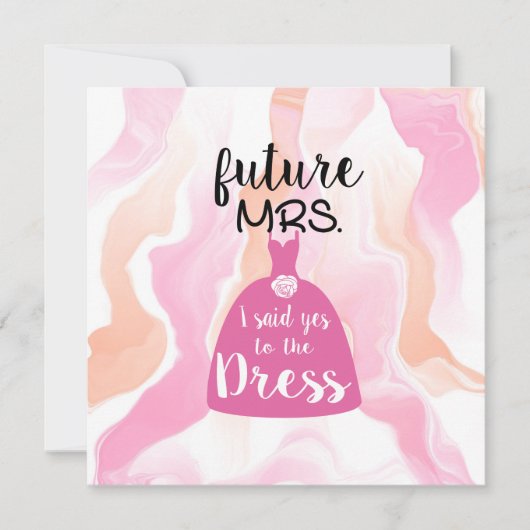 Ich sagte ja zu diesem Brautparty der Braut pink (Vorderseite)