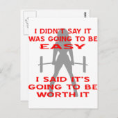 Ich sagte nicht, es würde einfach sein, ich sagte, postkarte (Vorne/Hinten)