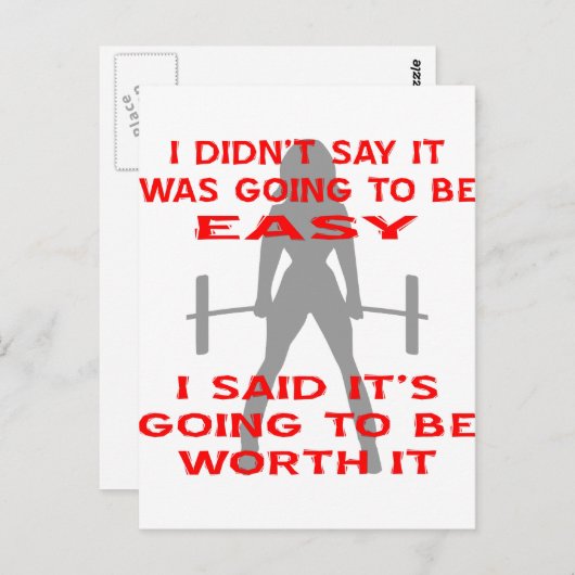 Ich sagte nicht, es würde einfach sein, ich sagte, postkarte (Vorne/Hinten)