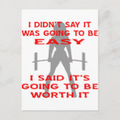 Ich sagte nicht, es würde einfach sein, ich sagte, postkarte (Vorderseite)