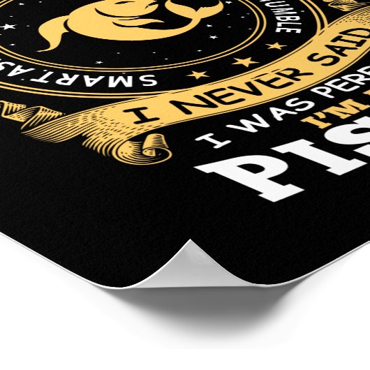 Ich sagte nie, ich sei perfekt, ich bin ein Fisch Poster (Ecke)