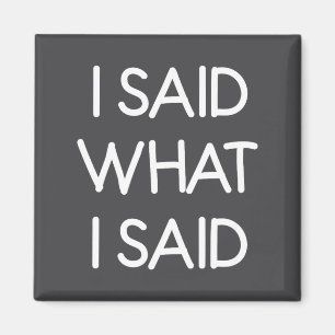 Ich sagte, was ich sagte, Lustig, Witz, Sarkastisc Magnet