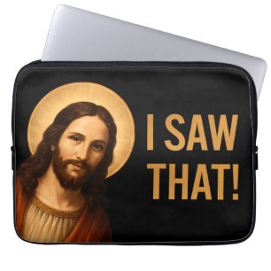 Ich sah, dass Jesus Christlichen Zitat lustig Laptopschutzhülle