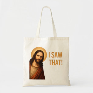 Ich sah, dass Jesus Christlichen Zitat lustig Tragetasche