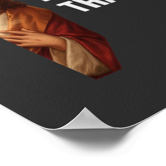 Ich sah, dass Jesus Meme Poster (Ecke)