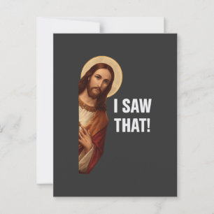 Ich sah, dass Jesus Meme Postkarte