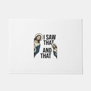 Ich sah, dass lustiger Jesus schaut Vintage-Shirt- Fußmatte