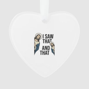 Ich sah, dass lustiger Jesus schaut Vintage-Shirt- Ornament