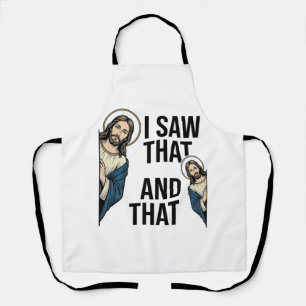 Ich sah, dass lustiger Jesus schaut Vintage-Shirt- Schürze