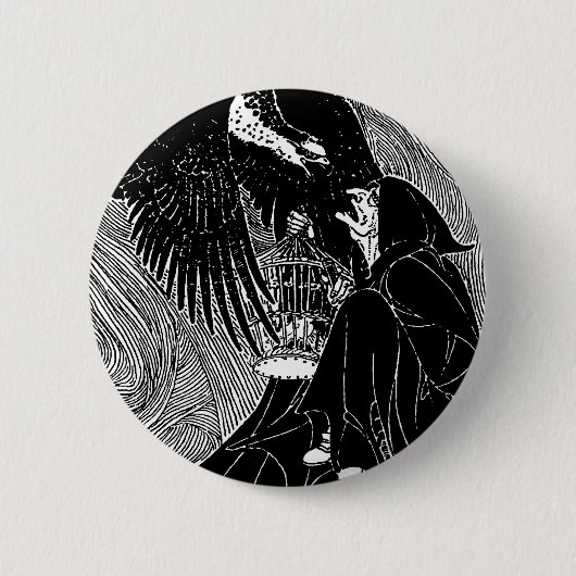 Ich sah den drei Hexe-Knopf Button (Vorderseite)