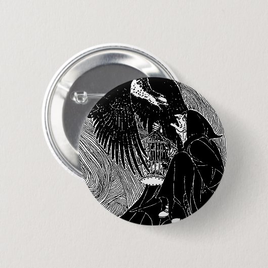 Ich sah den drei Hexe-Knopf Button (Vorne & Hinten)