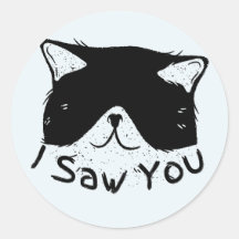 Ich sah dich lustige Katze | Schwarze Katze | Süße