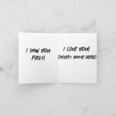 Ich sah dich zuerst stehend groß ertragen karte (Innenseite)